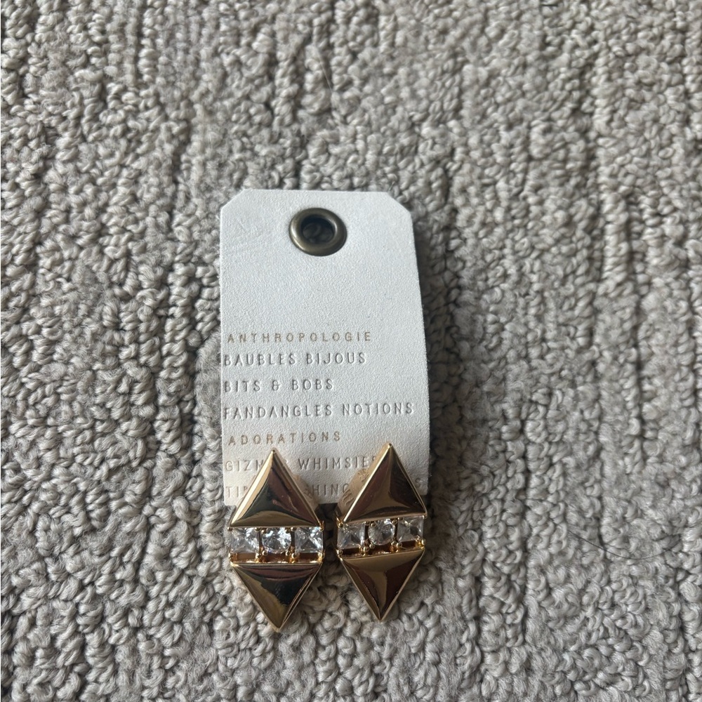 Anthropologie Modern Gold and Silver Stud Earrings